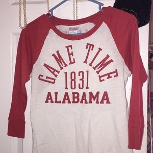 ☀️pink vs alabama baseball style tee